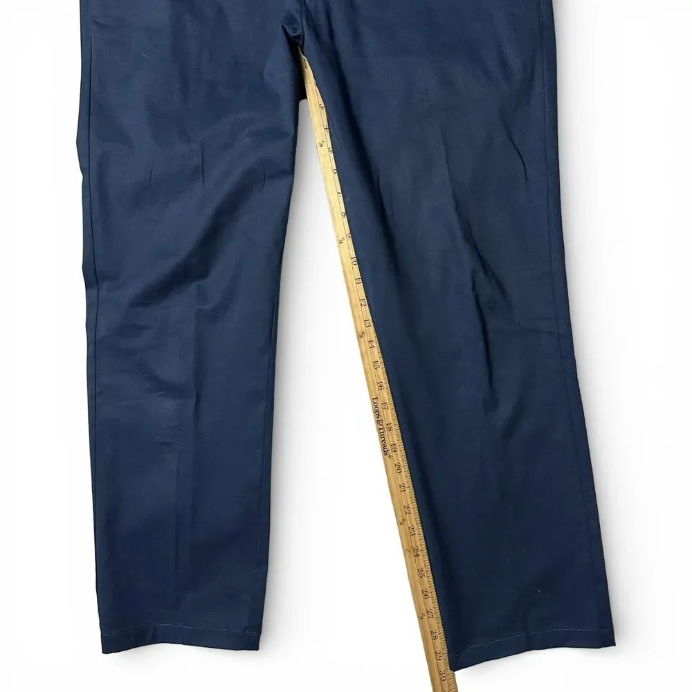 Meyer Bonn Pants Mens Size 37x30 (97/86) Blue Stretch Chino Casual